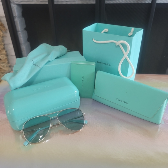 Tiffany & Co. Accessories - Tiffany & Co. Blue Sunglasses and Accessories Set